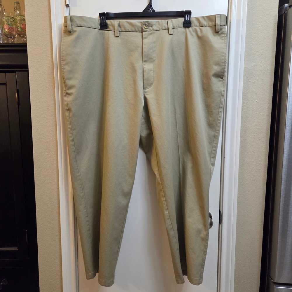 The Foundry Supply Co Mens 50x29 Khaki Chino Pants Worry Free Comfort Stretch